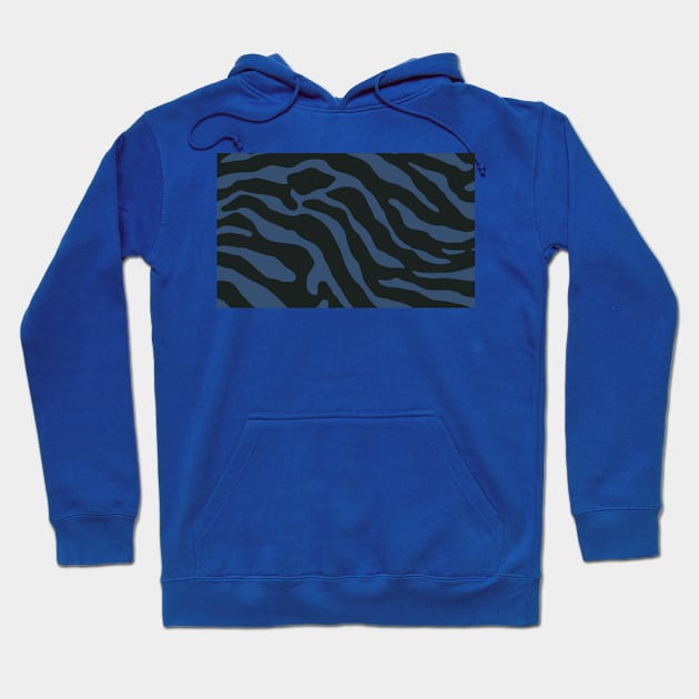 Tiger Skin Pattern Face Mask Venice Blue Hoodie by MAGE